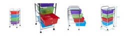 Mind Reader Rolling All Purpose Storage Cart and Organizer with 4 Plastic Drawers